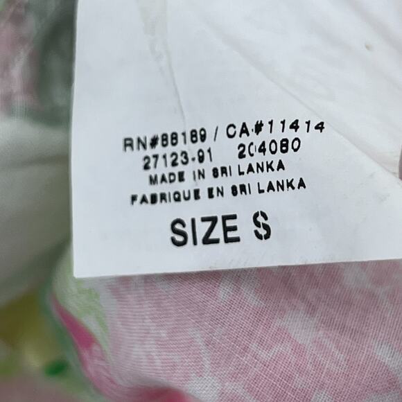 LILLY PULITZER Tunic S Pea In The Pod Maternity Floral Cotton Green - Picture 12 of 16